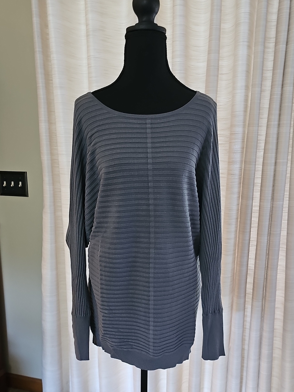 Women's Dark Gray Ribbed Top